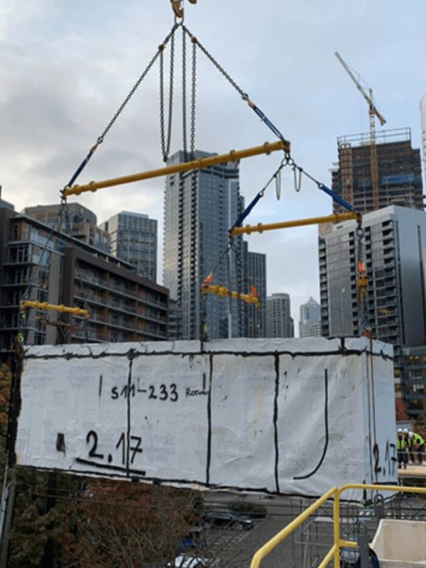 spreader beams lifting modular building