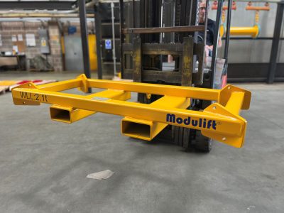 Image of Custom Modulift Lifting Frame on Forklift
